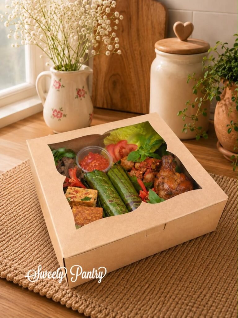 10pcs - BOX KOTAK UK 22 BROWN - dus box kemasan packaging kue 22x22 Coklat