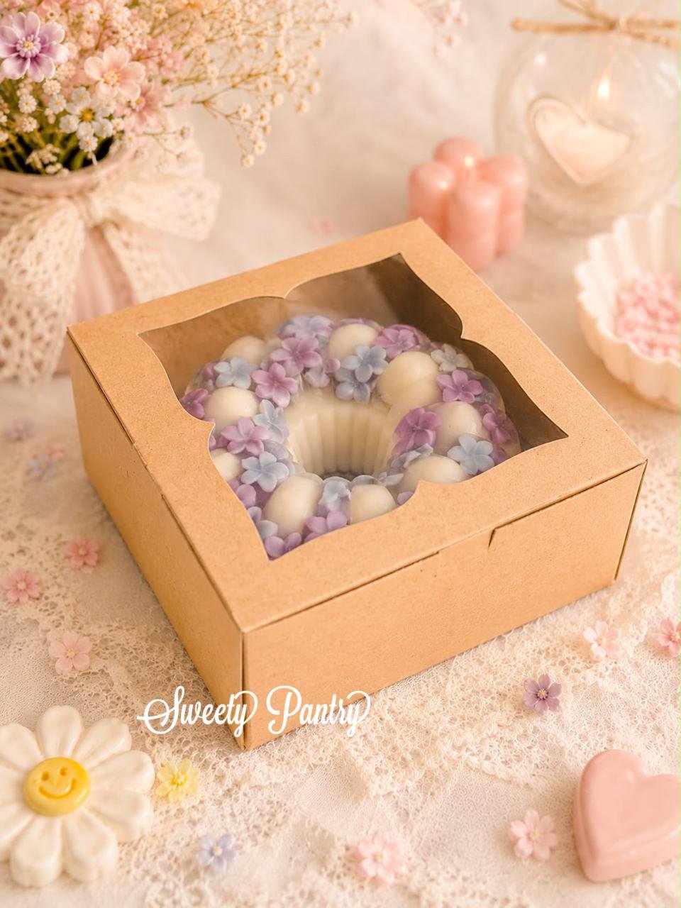 10pcs - BOX KOTAK UK 22 BROWN - dus box kemasan packaging kue 22x22 Coklat - Image 8