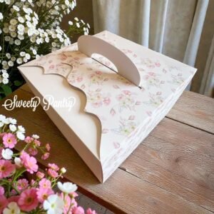 5PCS - 43019 F - dus kue / box kue /packaging kue model tenteng ukuran 30x30x19 cm Flower