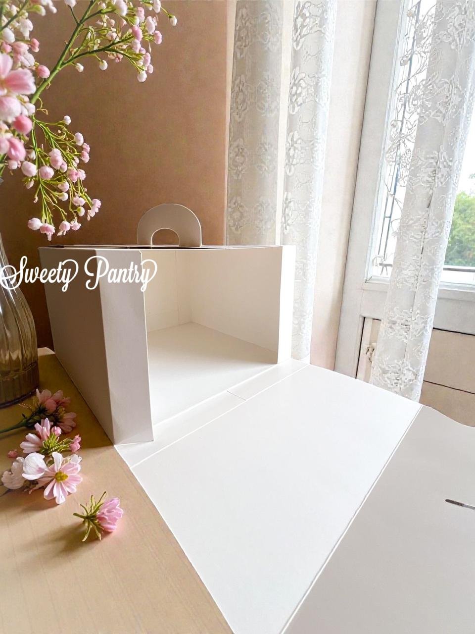 5PCS - 43019 F - dus kue / box kue /packaging kue model tenteng ukuran 30x30x19 cm Flower - Image 4