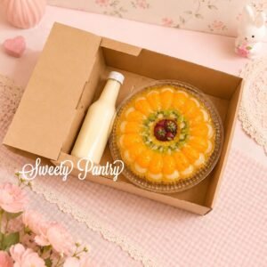 5PCS - Dus Box Pudding Mika Window 22cm Sekat | Kotak Kue Premium Estetik Hampers Dessert Packaging