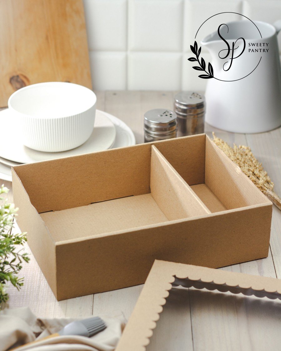 10PCS - Dus lunch Box Packaging Kotak Catering Sekat Window mika UK 20 - Image 5