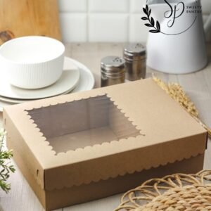 10PCS - Dus lunch Box Packaging Kotak Catering Sekat Window mika UK 20