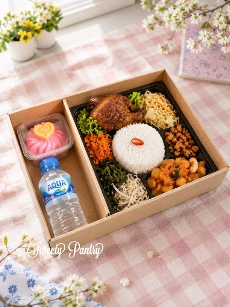 10PCS - Dus lunch Box Packaging Kotak Catering Sekat Window mika UK 20