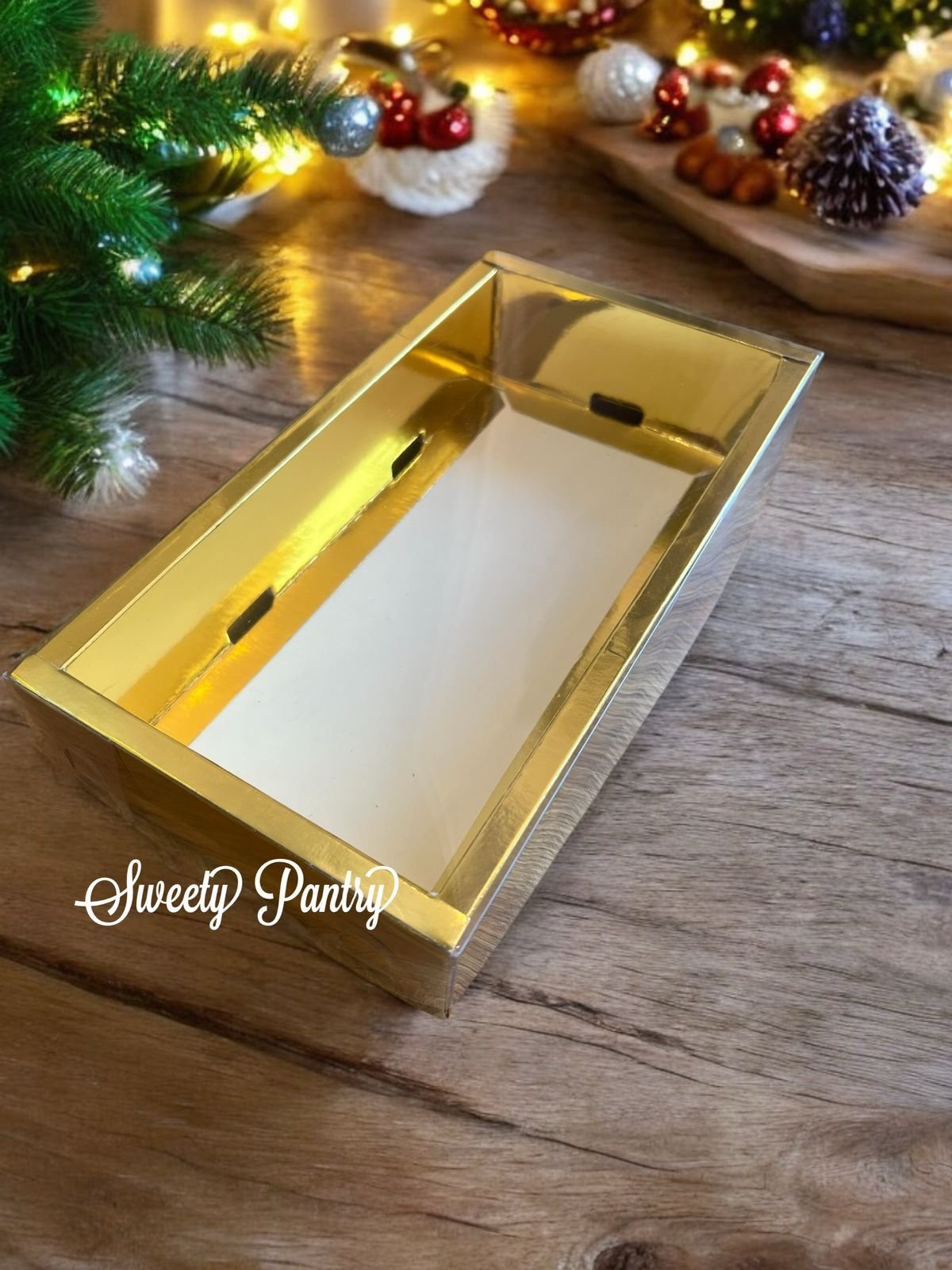 5PCS - GOLDIE - Dus Kue Cake Box toples Natal Kemasan Kue Christmas