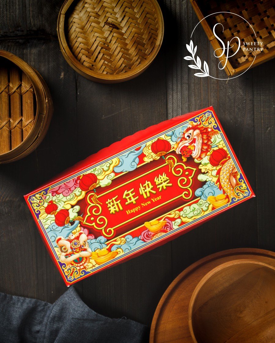 10PCS - LEON - cake box dus kotak Packaging Imlek box Toples CNY