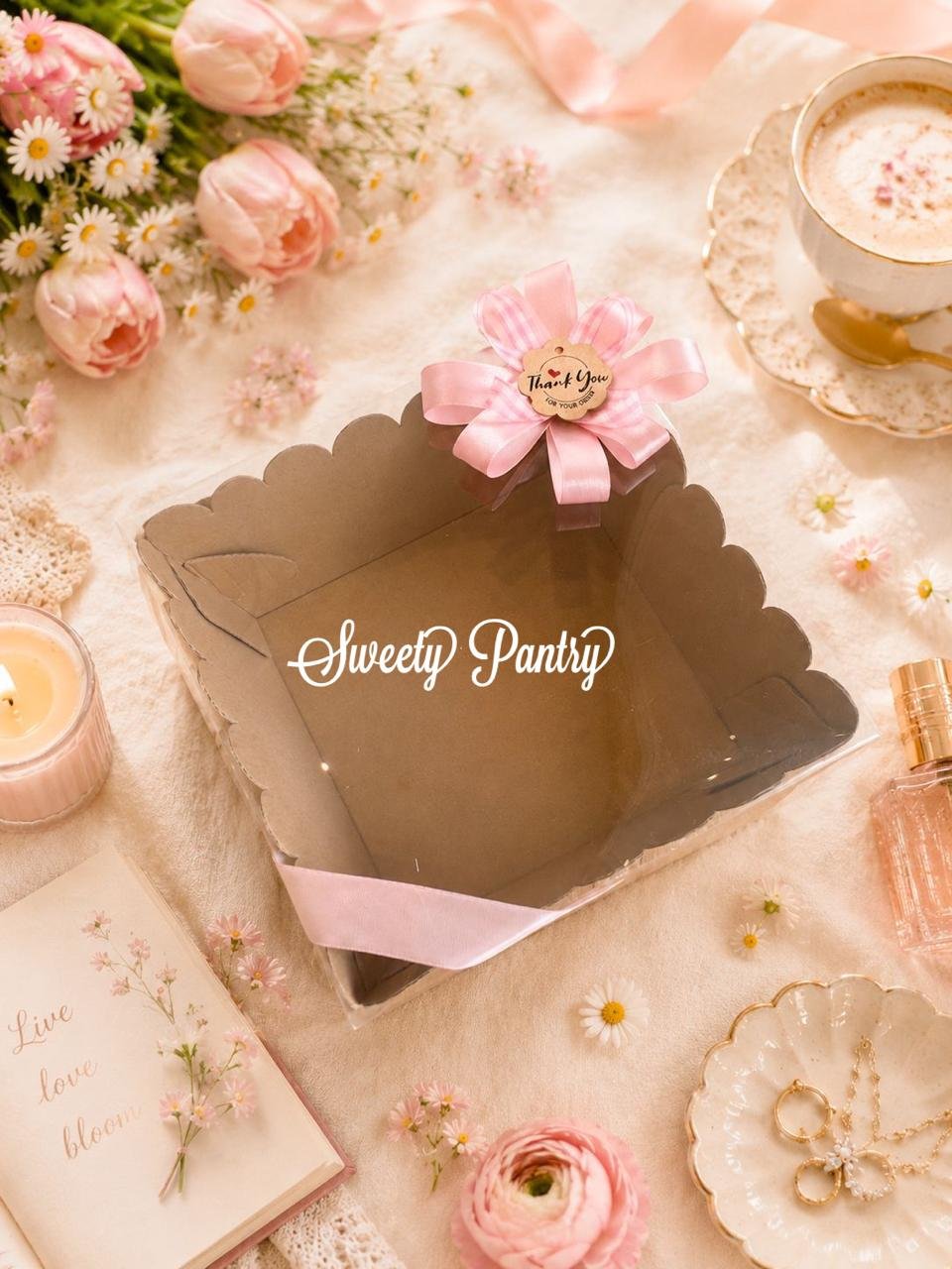 5PCS - WAVY 22 - Dus Box Pudding Packaging Kotak kue Puding Wavy Window mika - Image 4