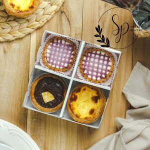 5PCS - WAVY SEKAT 4 - Dus Box Pudding Packaging Kotak kue Pie Window mika