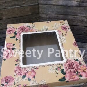 5PCS - dus kue / box kue / kemasan kue / packaging kue flower 30x30x9 cm