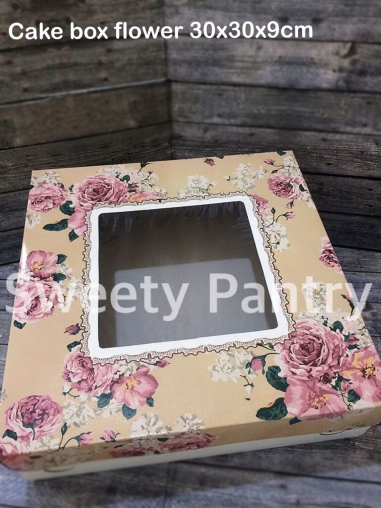 5PCS - dus kue / box kue / kemasan kue / packaging kue flower 30x30x9 cm