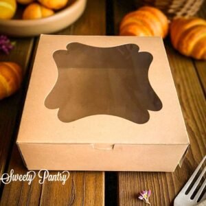 10PCS - 32008 B - Dus Kue / Cake Box / Packaging Kue Ukuran 20x20x8 cm Brown