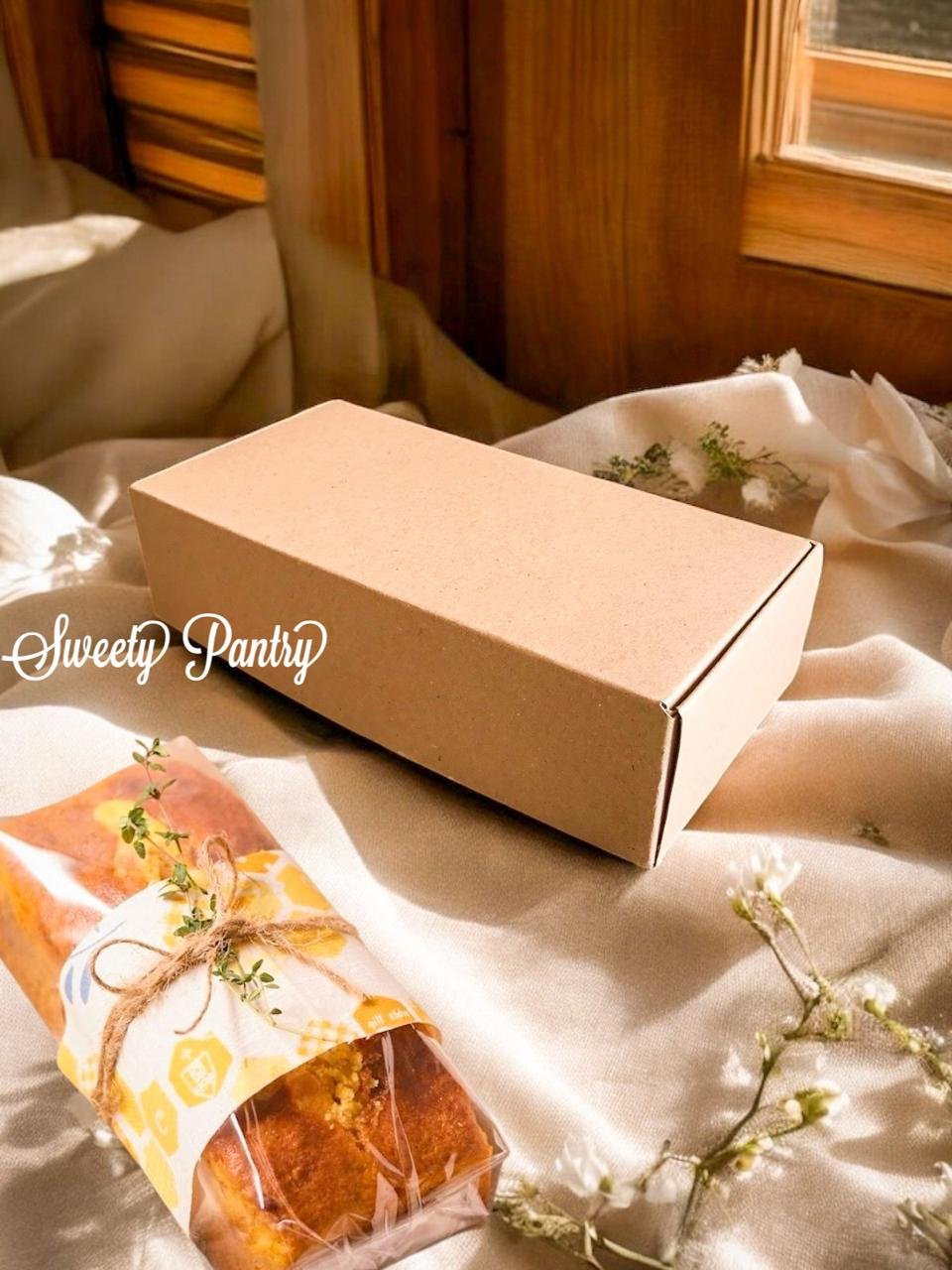 10PCS - 422116 B - Dus Kue / Cake box / Brownies box / packaging kue Ukuran 22x11,5x6,5cm coklat