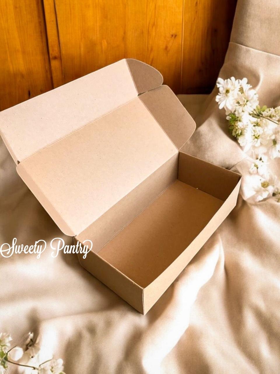 10PCS - 422116 B - Dus Kue / Cake box / Brownies box / packaging kue Ukuran 22x11,5x6,5cm coklat - Image 3