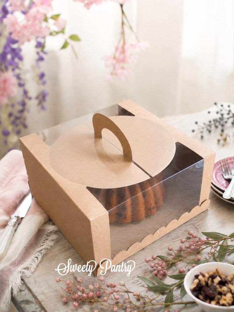 5PCS - 42212 B MIKA - Box Dus Kotak Packaging kemasan kue Cake tenteng carry Uk 22x22x12cm