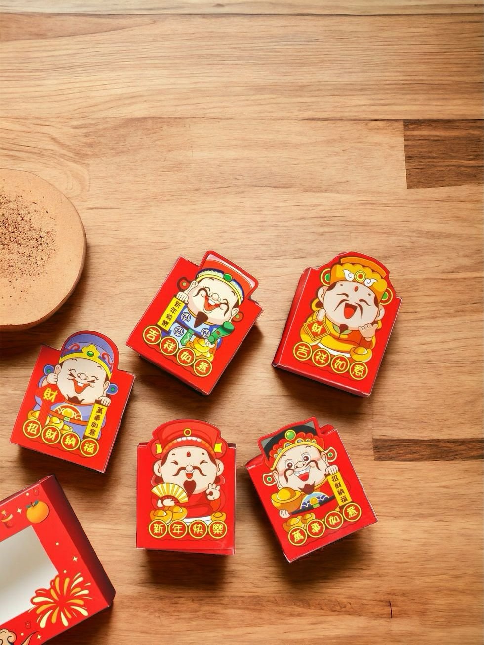 5PCS - box dus packaging kemasan kotak nastar taiwan parcel imlek CNY 5 dewa - Image 4
