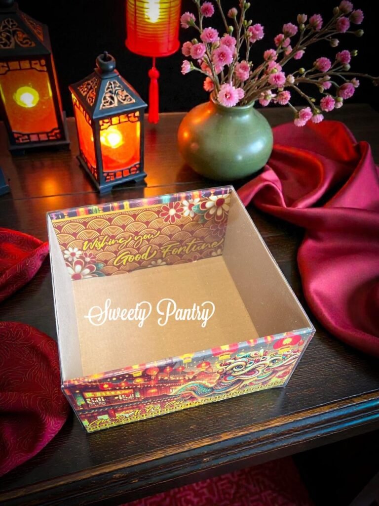 5PCS - BA IMLEK02-202010 MIKA Box kotak dus packaging cake kue imlek CNY 20X20X10 cm