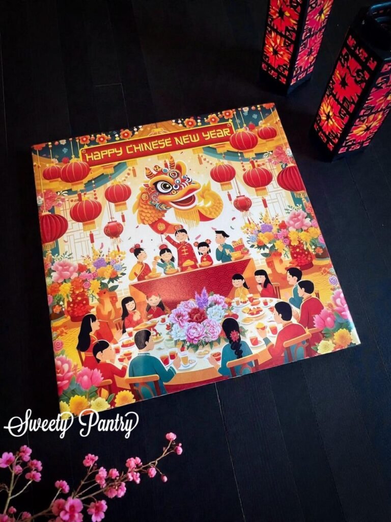 5PCS - BA IMLEK 25T10 - Cake Box Hampers Imlek Kotak Kue CNY Dus packaging Uk 25x25x10cm