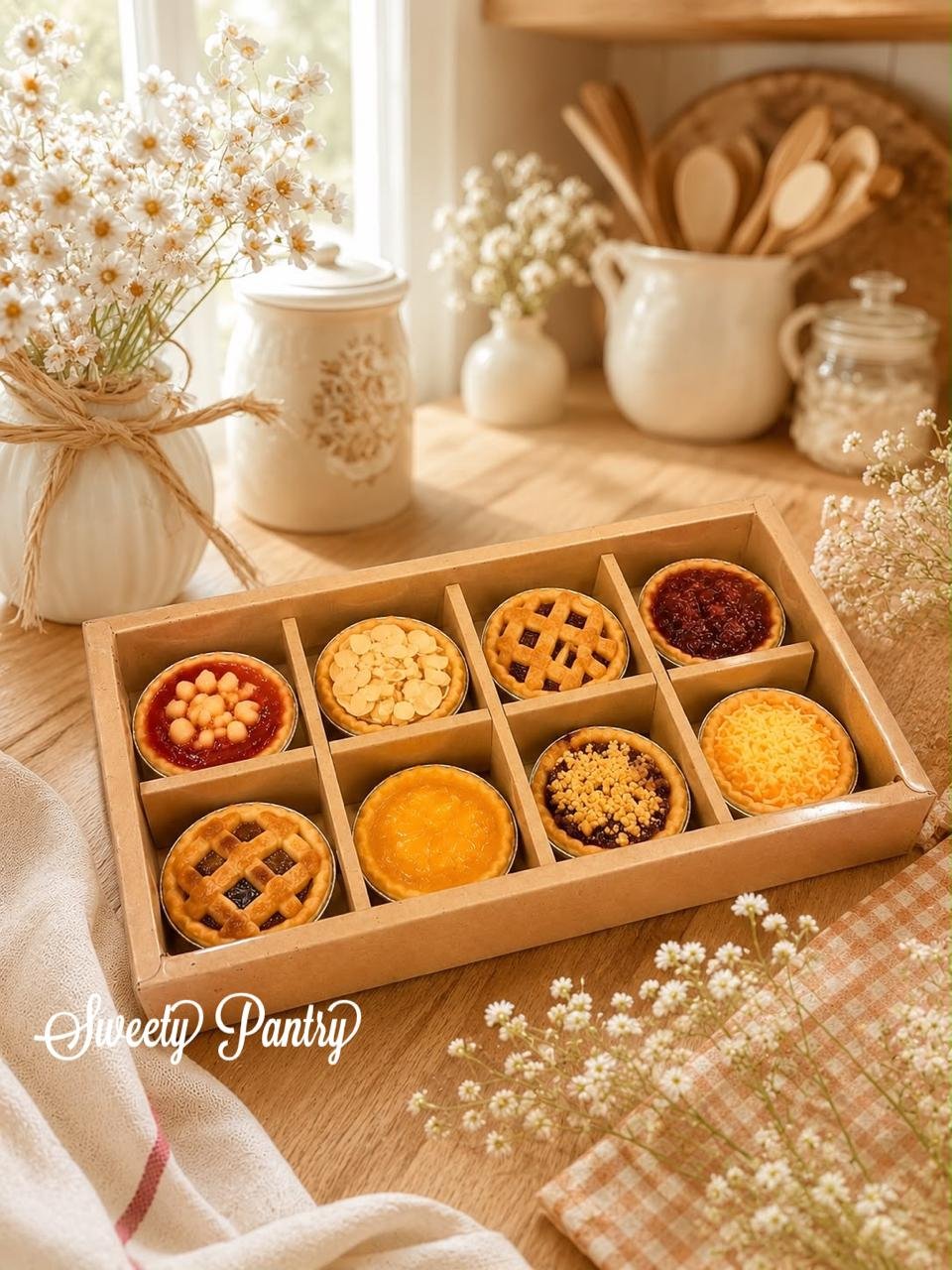 10PCS - CB112135 B - dus kue pie/ box kue pie/ packaging kue mini pie isi 8 - Image 2