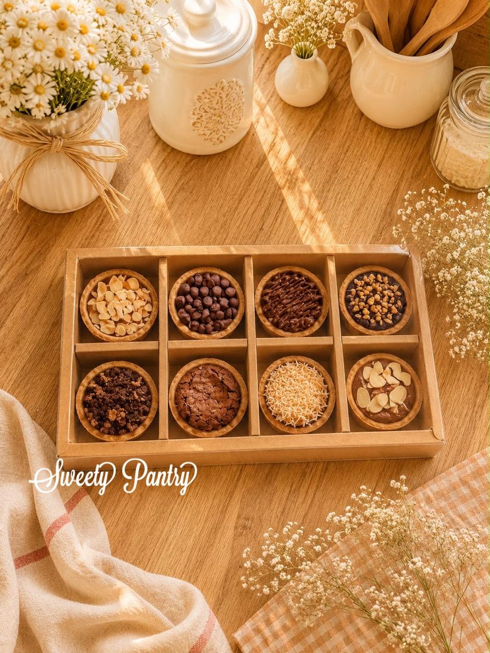10PCS - CB112135 B - dus kue pie/ box kue pie/ packaging kue mini pie isi 8