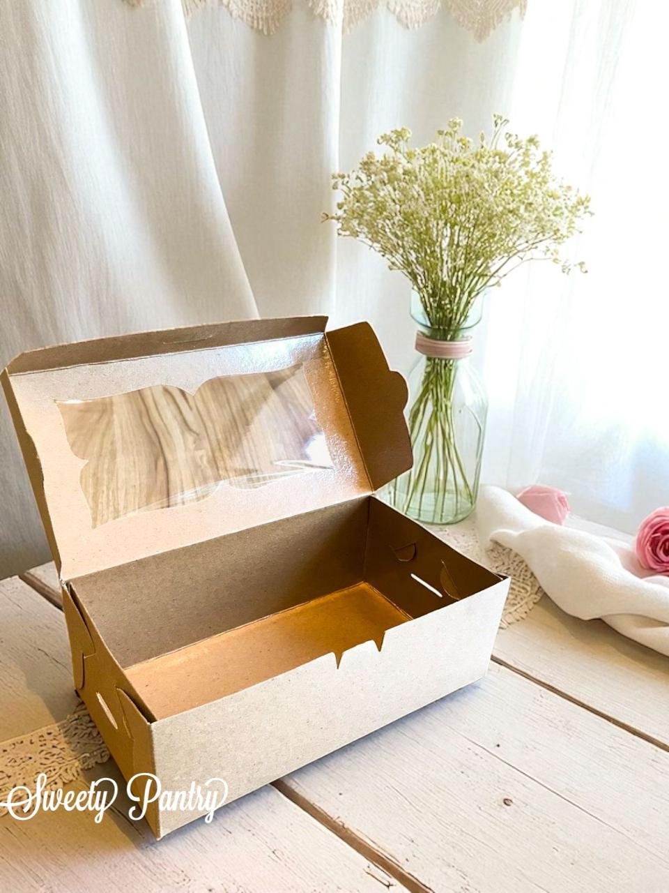 10PCS - CB201007 B - Dus Kue Packaging Cake Box 20,5 x10,8 x7cm Coklat - Image 3