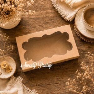 10PCS - CB211068 B- Dus packaging kue kotak cake box Ukuran 21,5x10,5x6,8 cm Coklat