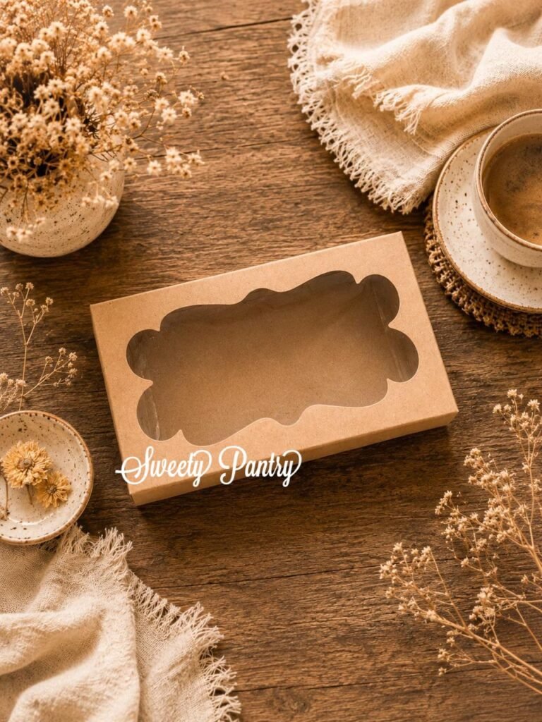 10PCS - CB211068 B- Dus packaging kue kotak cake box Ukuran 21,5x10,5x6,8 cm Coklat