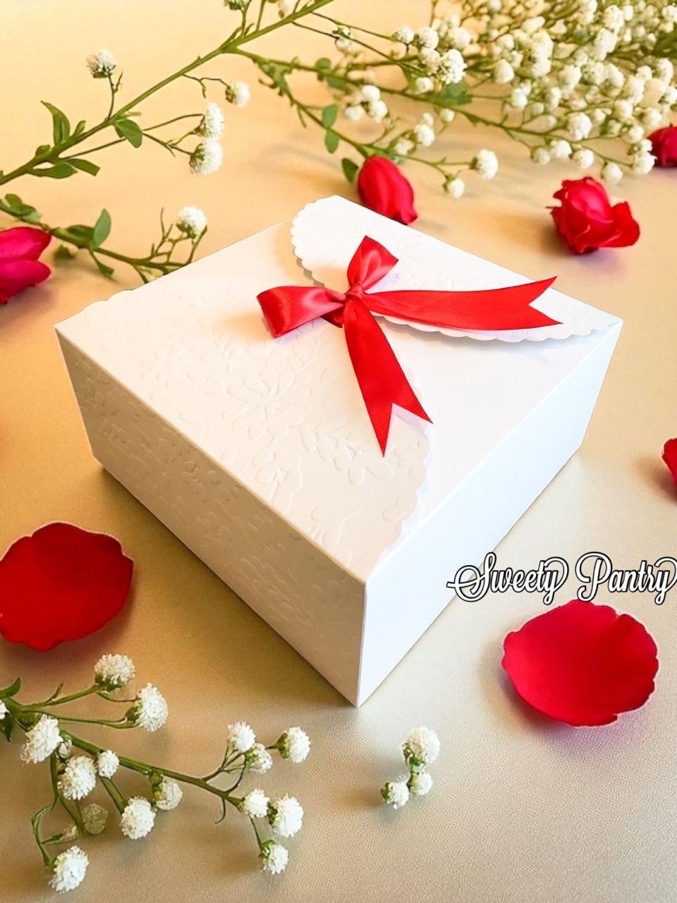 5PCS - CB222210 W EMBOSS - Box Packaging Mika Cake Box Kotak Kemasan Dus Kue