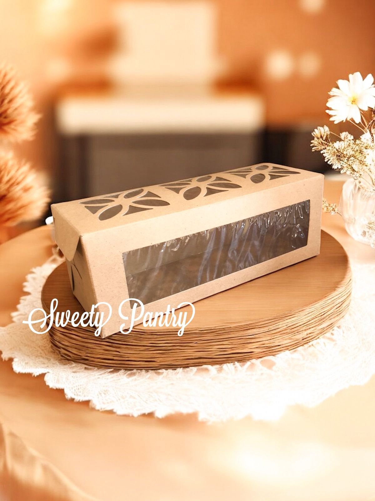 10PCS - CB250909 B - dus/box/packaging/kemasan kue/cake/bolu gulung Ukuran 25x9x9cm Brown - Image 2