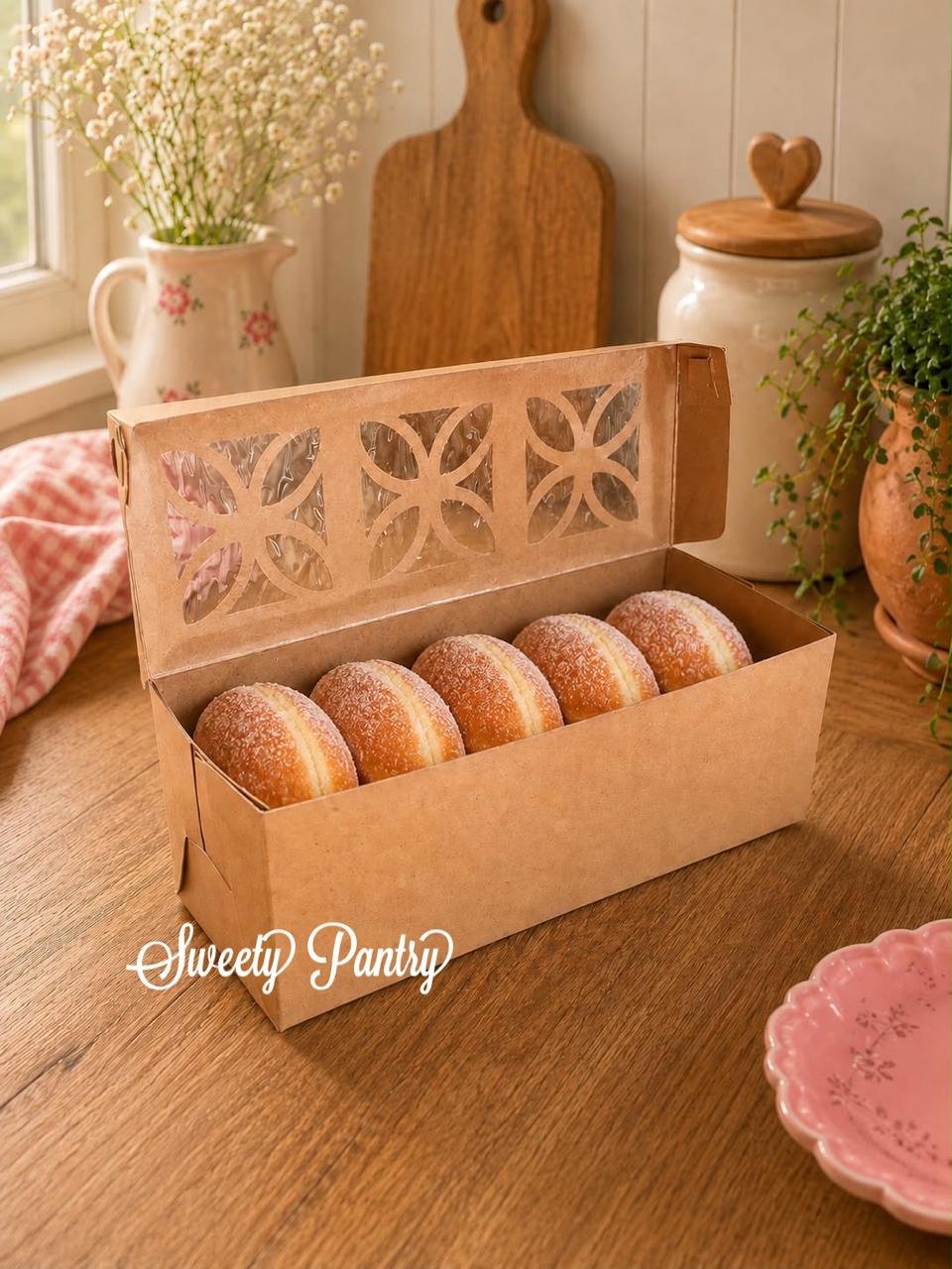 10PCS - CB250909 B - dus/box/packaging/kemasan kue/cake/bolu gulung Ukuran 25x9x9cm Brown - Image 2