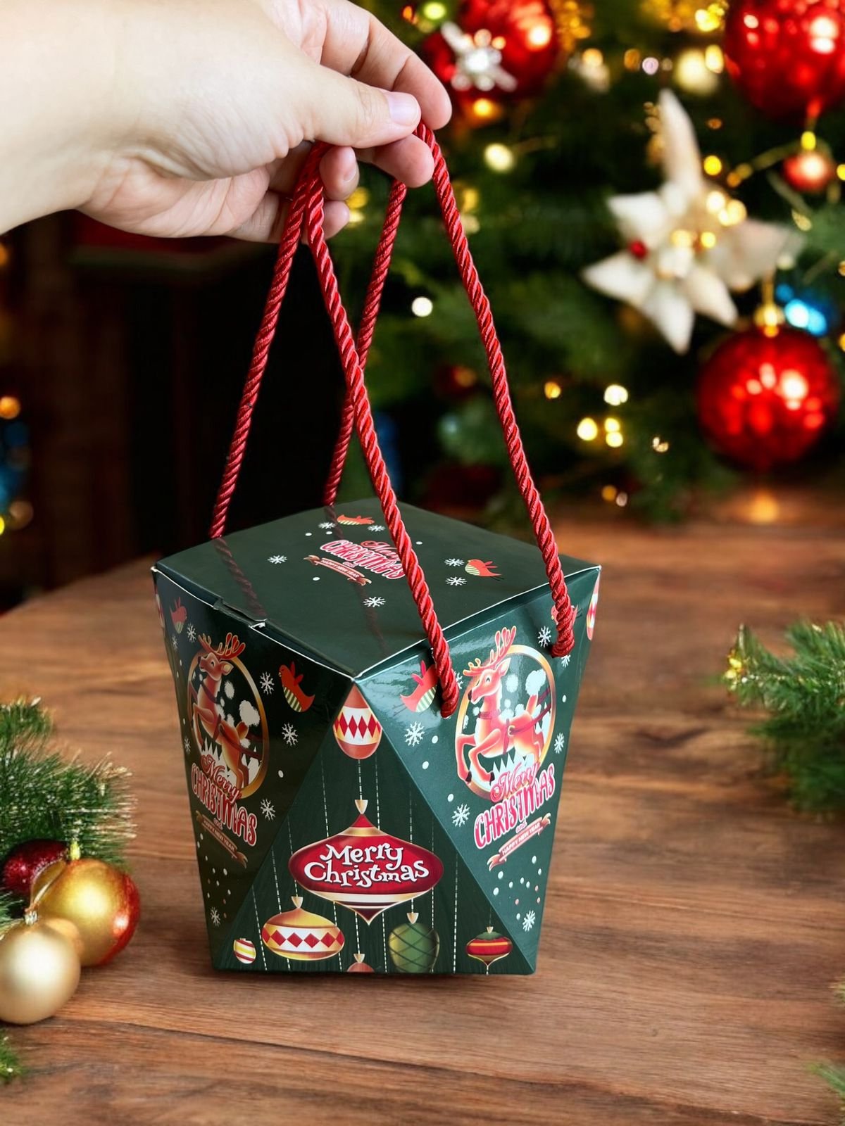 5PCS - CHIMNEY - Box kotak dus packaging Toples Natal Kue kering Christmas - Image 3