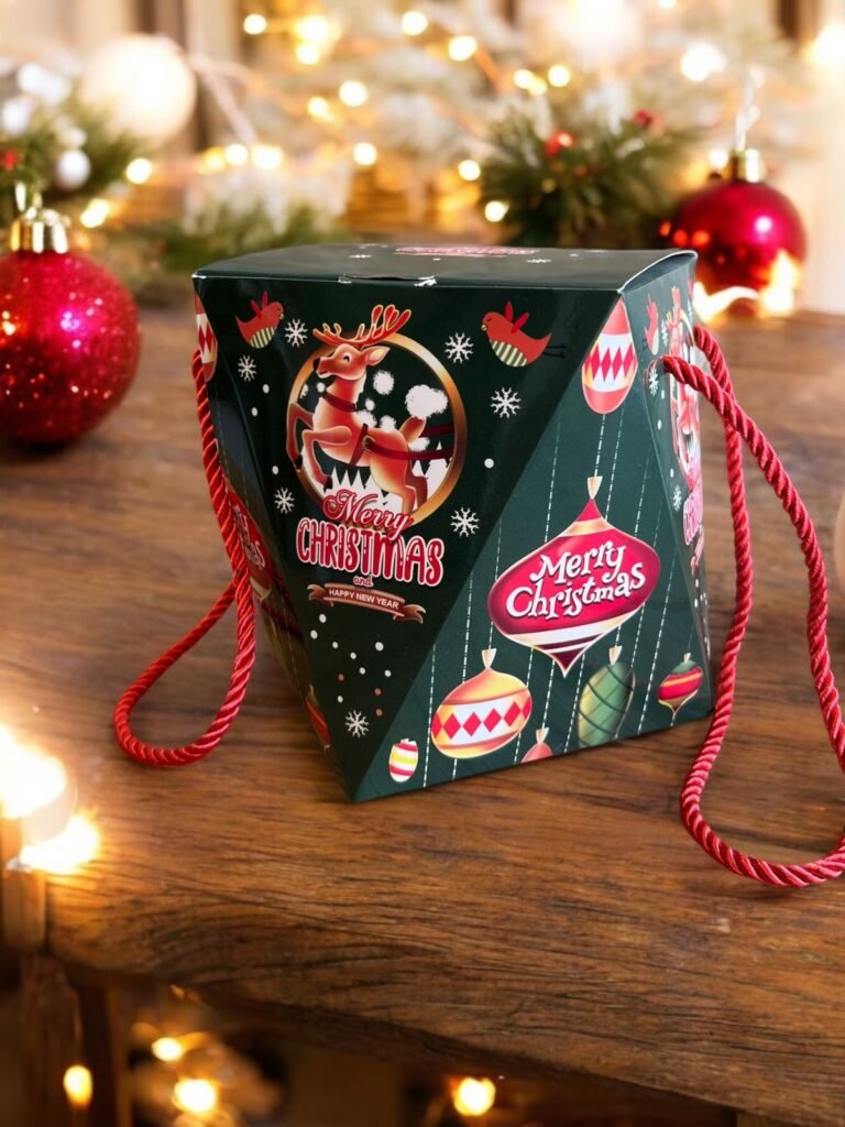 5PCS - CHIMNEY - Box kotak dus packaging Toples Natal Kue kering Christmas