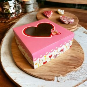 5PCS - dus kue / box kue /kemasan kue /packaging kue Ukuran 25x25x9,5cm Cinta