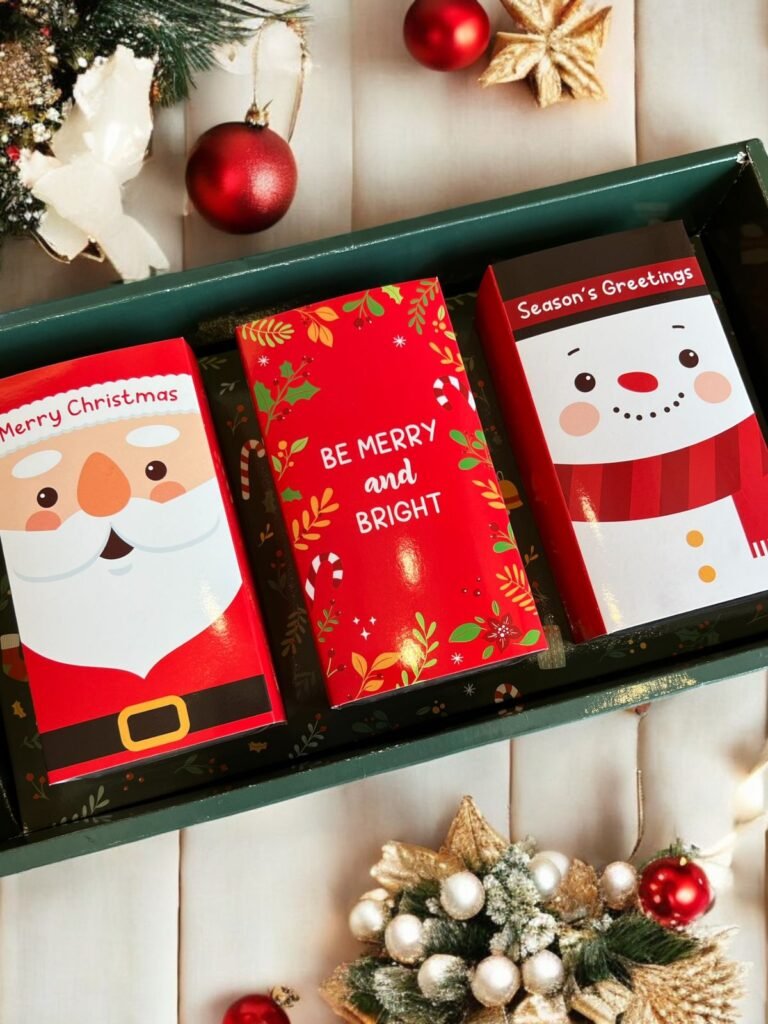 5PCS - EMERALD - Dus Toples Packaging hampers Natal Box Kue Kering Christmas