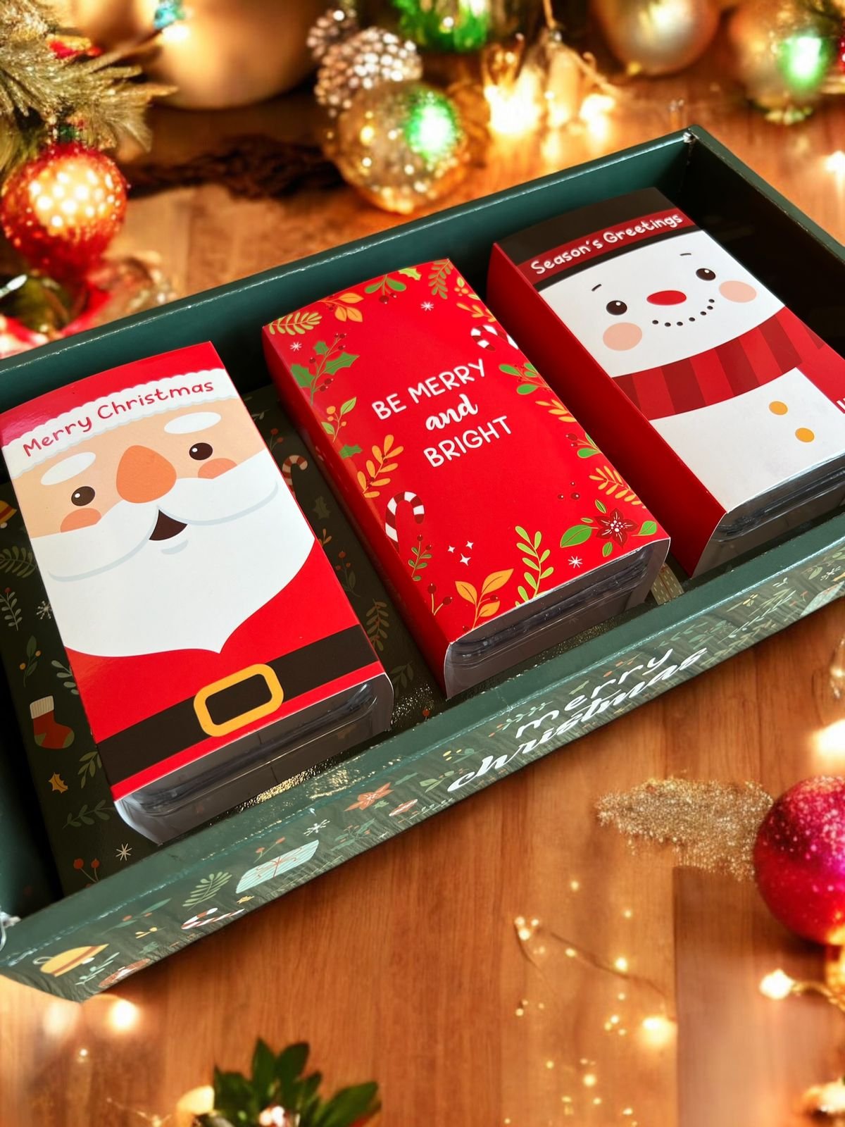 5PCS - EMERALD - Dus Toples Packaging hampers Natal Box Kue Kering Christmas - Image 2