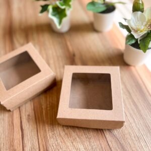 20PCS - GB101004 B - Gift Box Mika/Kotak Souvenir/Packaging Ukuran 10x10x4cm Brown