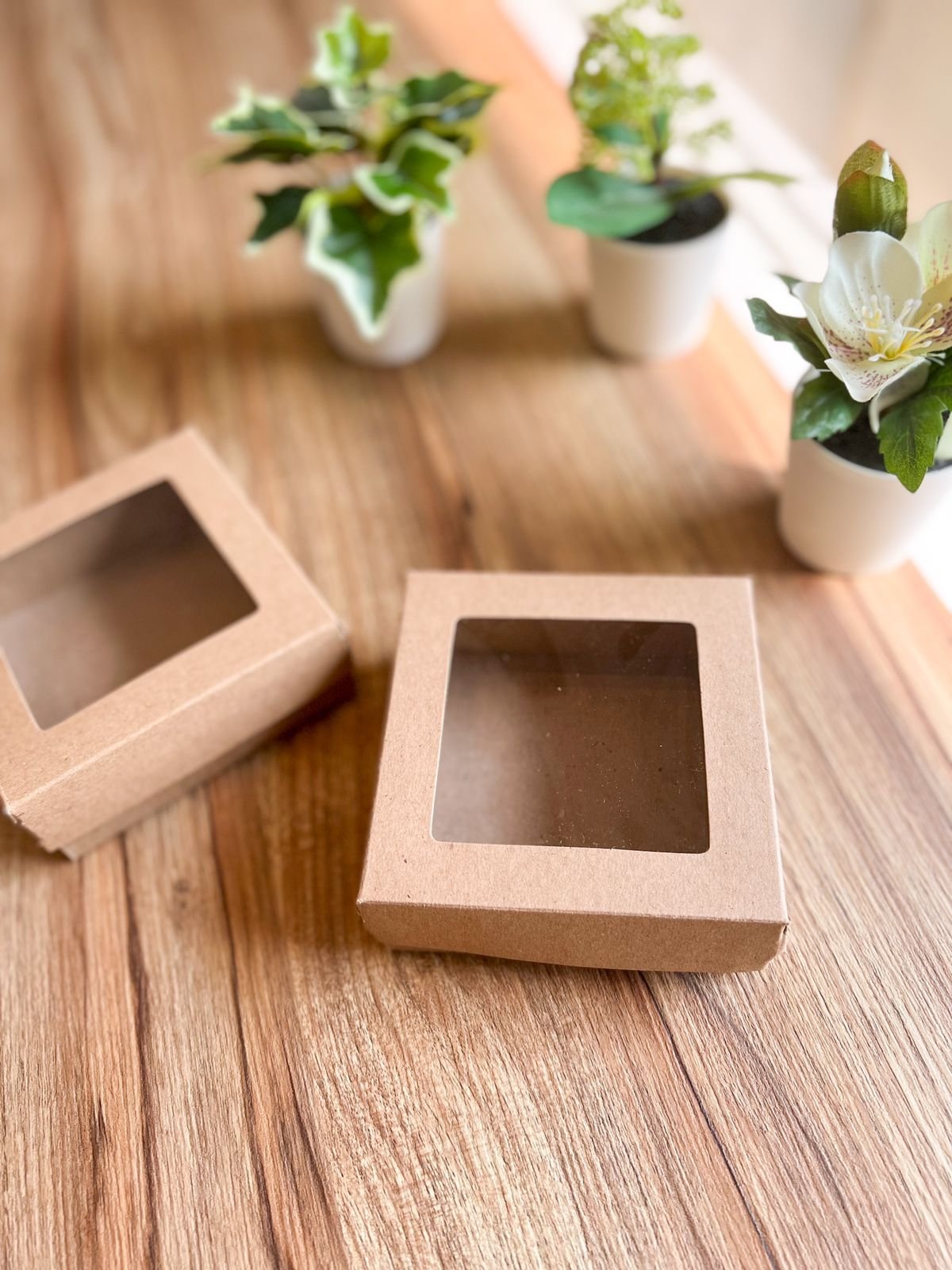 20PCS - GB101004 B - Gift Box Mika/Kotak Souvenir/Packaging Ukuran 10x10x4cm Brown