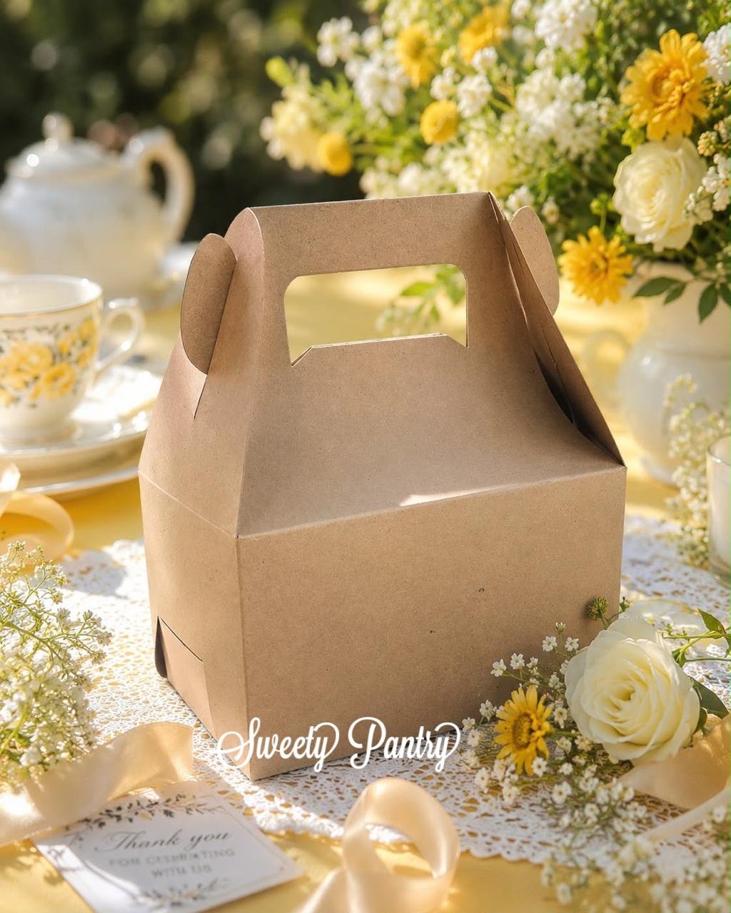 10PCS - GL151010 B - Dus Kue / Packaging Kue / MP box Ukuran 15x10x10cm Brown - Image 3