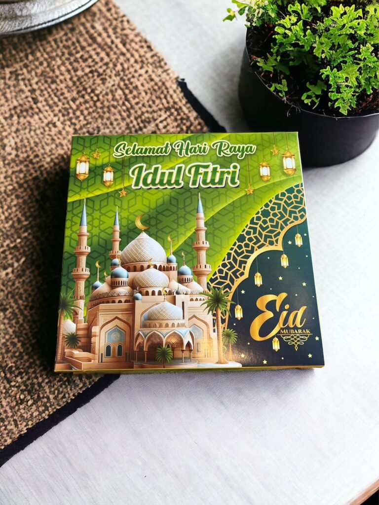 5PCS - GREEN CORR 25 - Cake box Dus lebaran Packaging Kue Hampers Idul Fitri