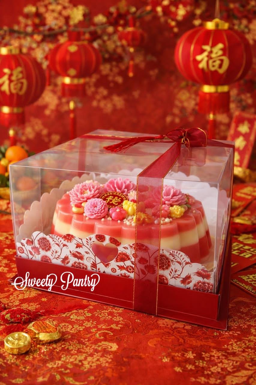 5PCS - MILKA IMLEK 22 - Cake box Dus Toples Imlek Packaging Kue Hampers CNY 22X22X12cm