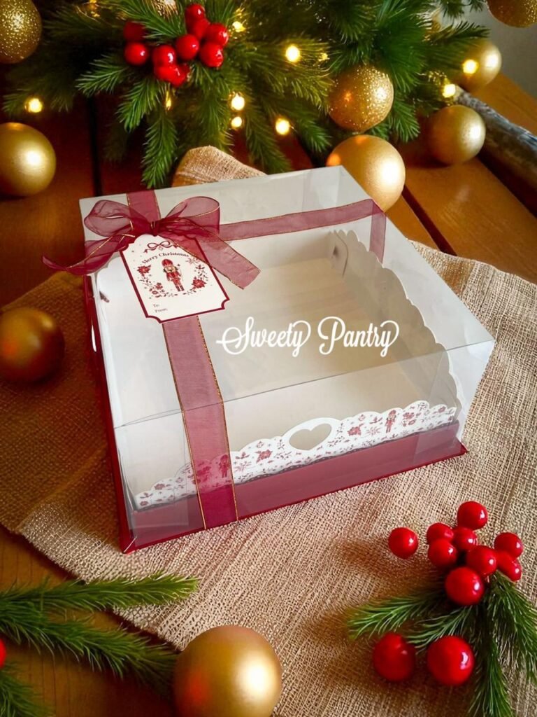 5PCS - MILKA NATAL - Cake box Dus Toples Christmas Packaging Kue Hampers Natal