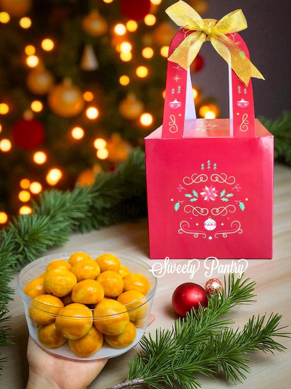 5PCS - NOEL RED - Box Toples kotak kue kering Dus Christmas Packaging Natal - Image 3