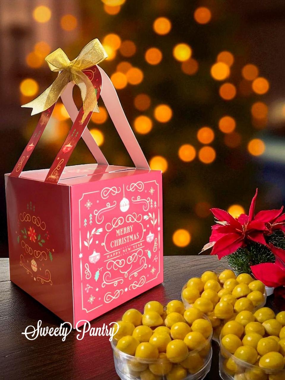 5PCS - NOEL RED - Box Toples kotak kue kering Dus Christmas Packaging Natal
