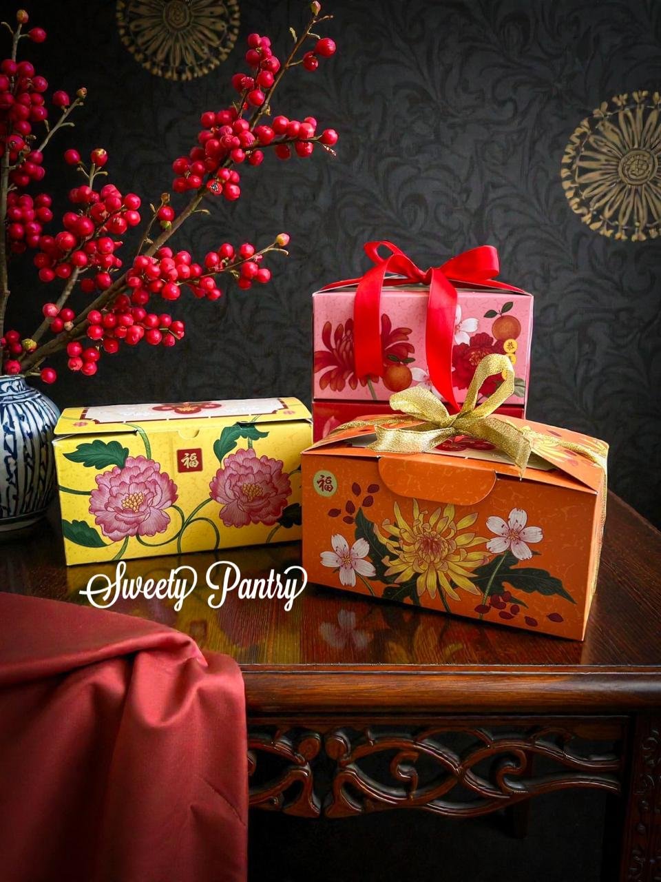 12PCS - PB TANGTAO - Kemasan Imlek Packaging Hampers CNY Box Toples Kue Kering - Image 2
