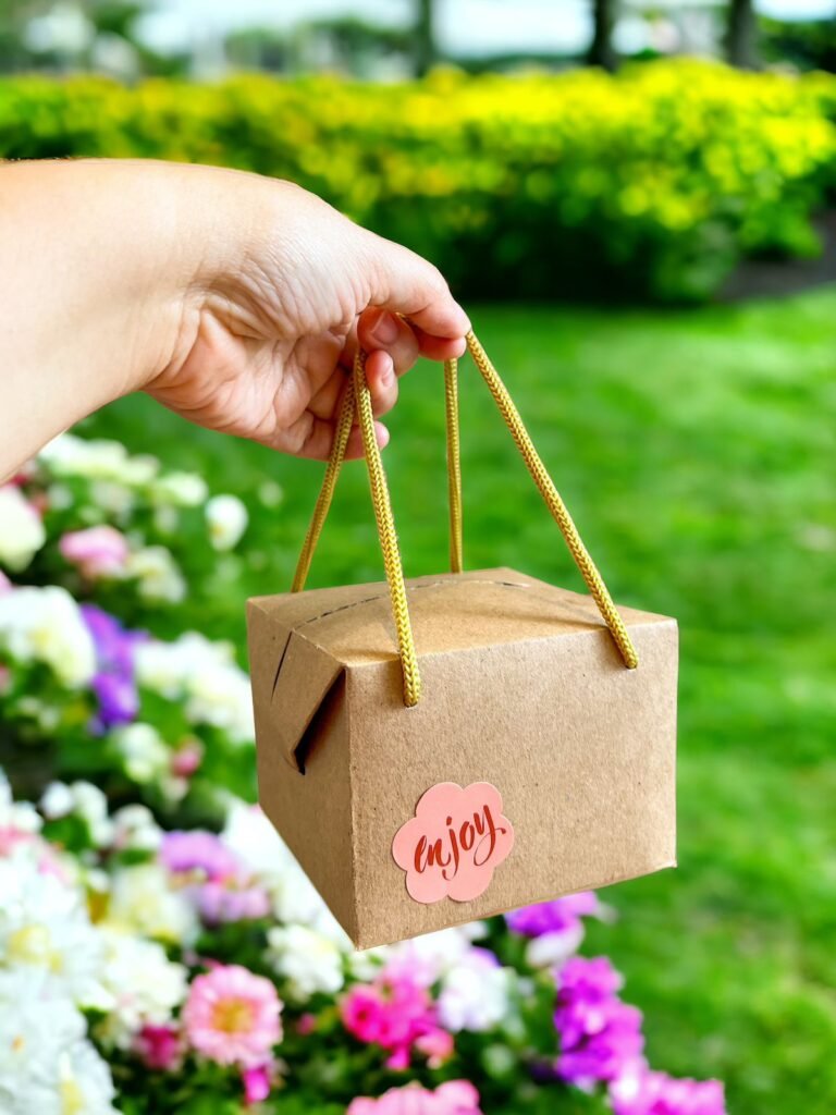 20PCS - PB111108 B - Paperbag / Dus Toples / Dessert box / Snack box Uk 11x11x8cm Coklat