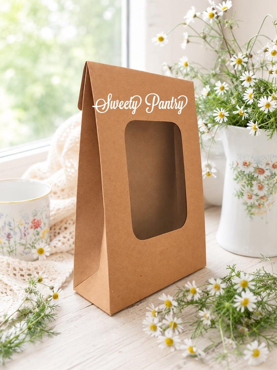 10PCS - PB15226 - Paper Bag / Kemasan Snack / Kemasan Coffee / Kemasan Cookies 15x22 cm Coklat - Image 4