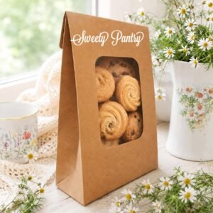 10PCS - PB15226 - Paper Bag / Kemasan Snack / Kemasan Coffee / Kemasan Cookies 15x22 cm Coklat