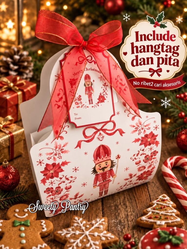 5PCS  - PHILIP - Box hampers natal kotak packaging Christmas jar toples