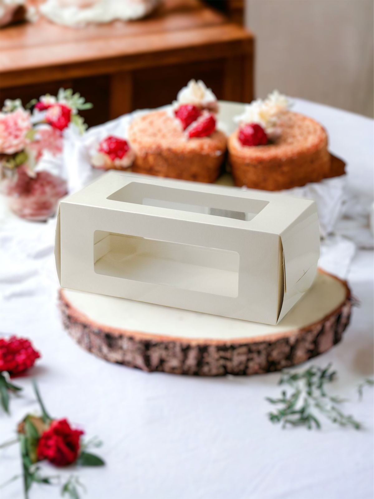 10pcs - RB WINDOW BG WHITE - Dus kotak box Bolu Gulung Packaging Roll cake - Image 4