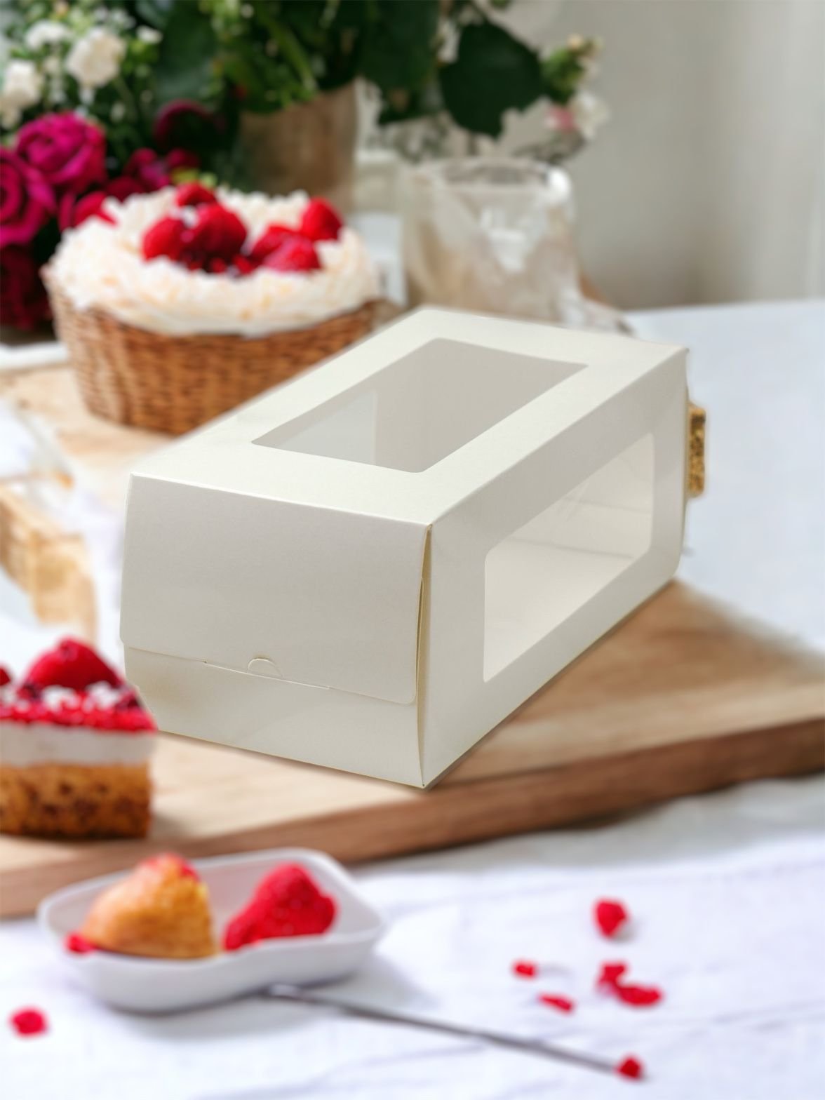 10pcs - RB WINDOW BG WHITE - Dus kotak box Bolu Gulung Packaging Roll cake - Image 6