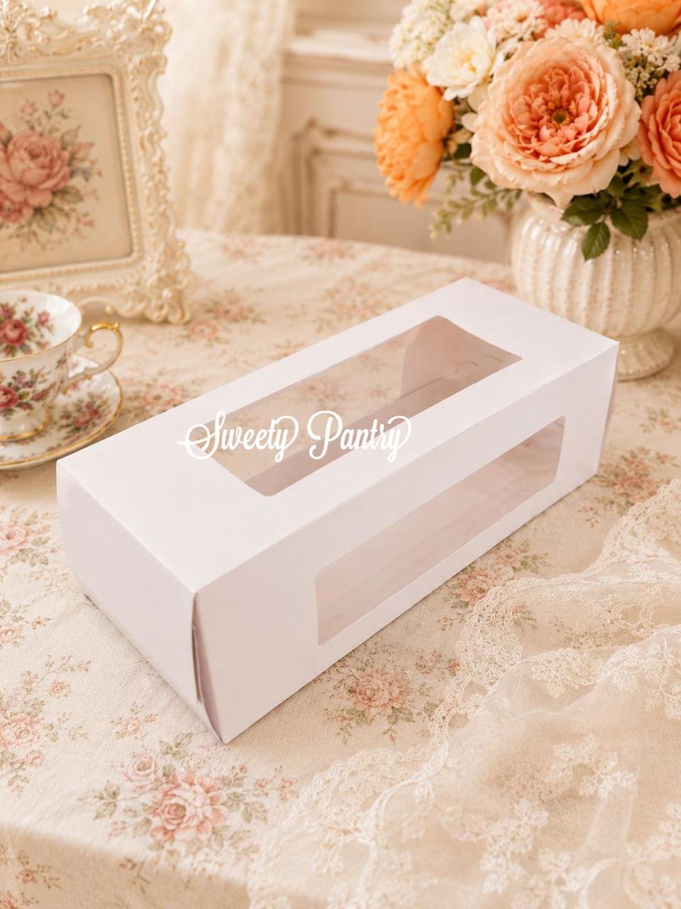 10pcs - RB WINDOW BG WHITE - Dus kotak box Bolu Gulung Packaging Roll cake - Image 3